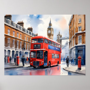 London Aqucolor Art Poster