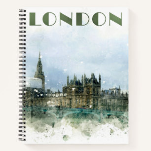 London Aqucolor Illustration Notizbuch