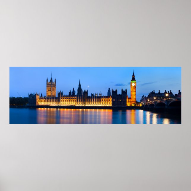 London at night poster (Vorne)