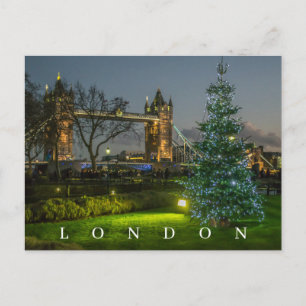 London auf Weihnachts-Postkarte Postkarte