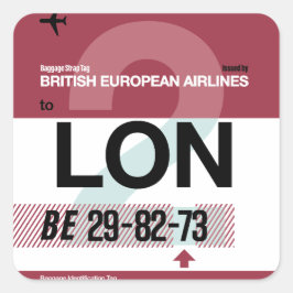 London - Aufkleber für das Travel Tag
