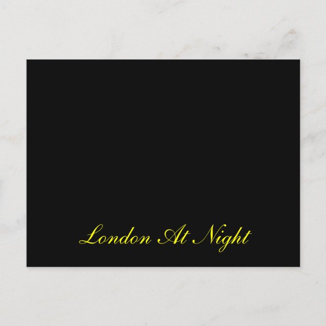 London bei Nachtkarte Postkarte (Vorderseite)