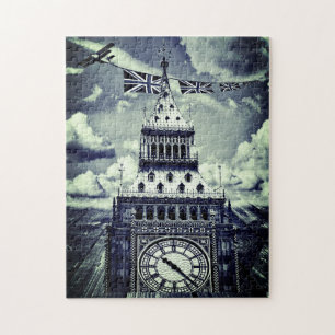 London, Big Ben & Airplane Gewerkschaft Jacke/Surr Puzzle