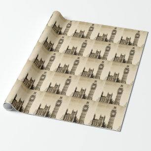 London Big Ben: Antike Ansicht Geschenkpapier
