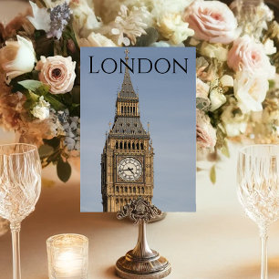 London Big Ben Farbe Hochzeit Tischnummer