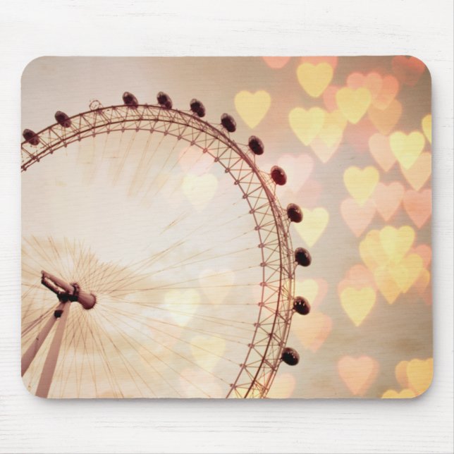 London | Big Ben Fotografie gefiltertes Nightime Mousepad (Vorne)