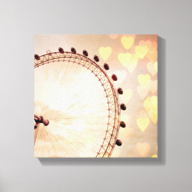 London Big Ben Fotograph Filtered Nightime Leinwanddruck (Vorderseite)