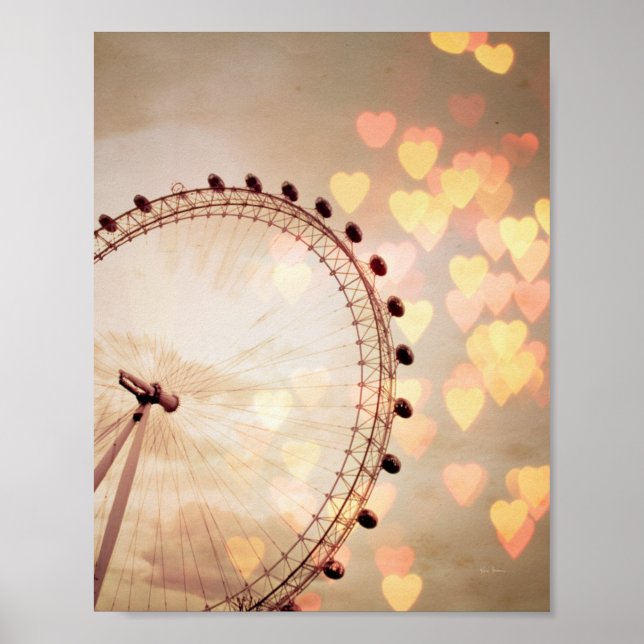 London Big Ben Fotograph Filtered Nightime Poster (Vorne)