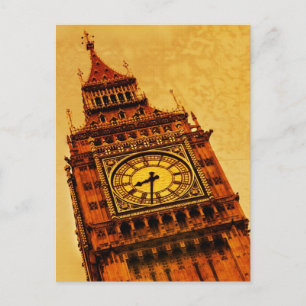 London, Big Ben Grunge Postkarte