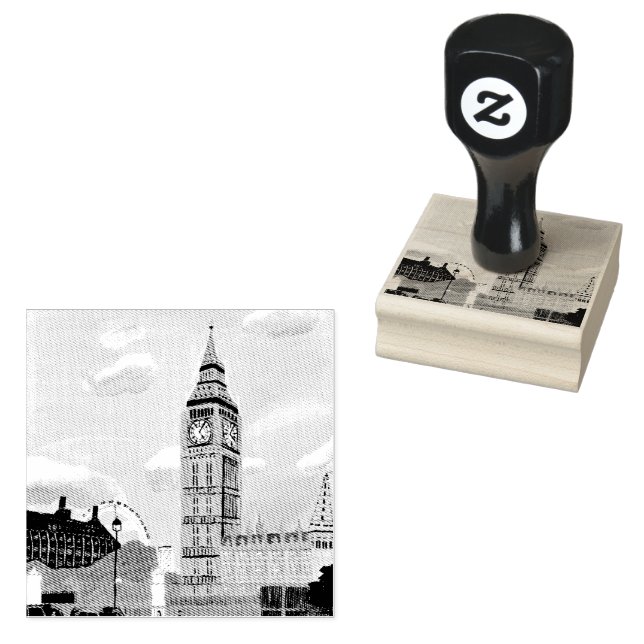 London Big Ben Holz Kunst Stempel  (Stempel)