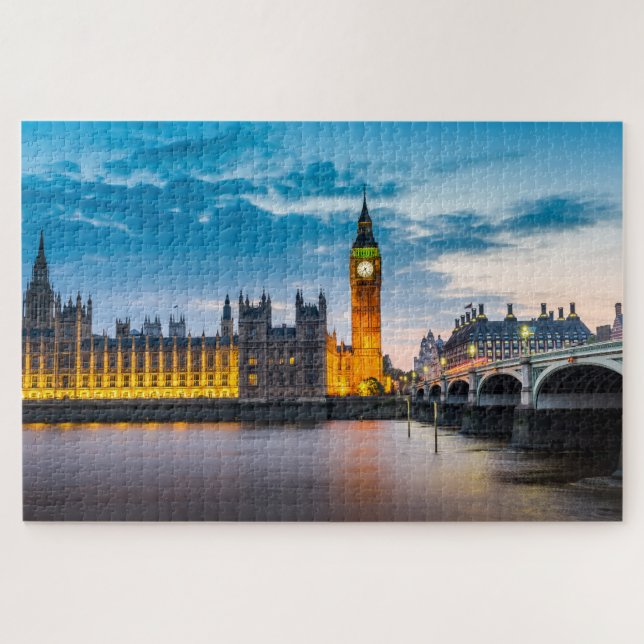 London Big Ben Houses of Parliament Skyline Puzzle (Horizontal)