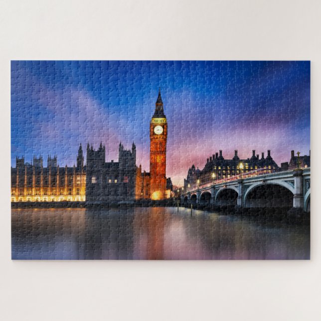 London Big Ben Houses of Parliament Sunset Puzzle (Horizontal)