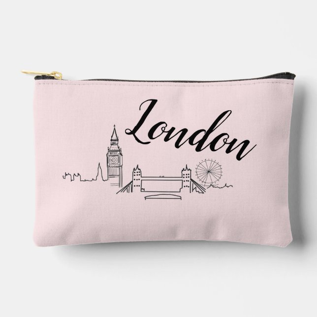 London Big Ben Illustration Zubehörtasche (Vorderseite)