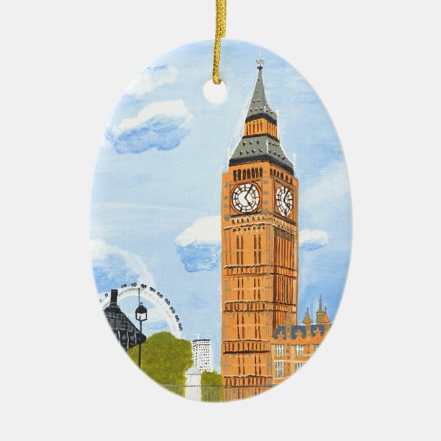 London Big Ben Keramik Ornament (Vorne)