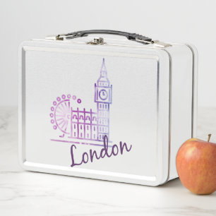 London Big Ben Lunch Box - Großbritannien Metal