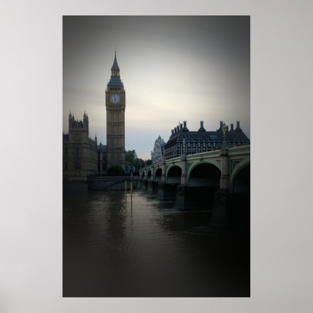 London - Big Ben - Themse - Poster (Vorne)