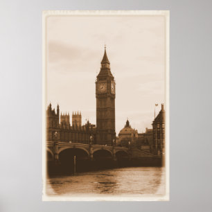 London - Big Ben - Themse - Poster