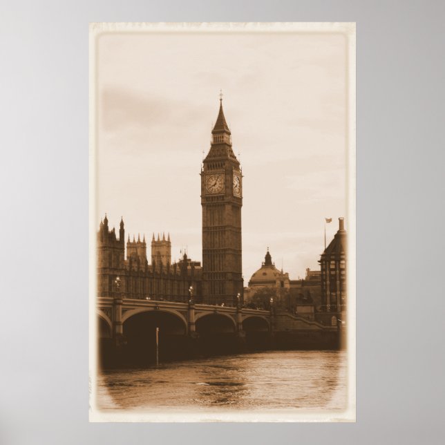London - Big Ben - Themse - Poster (Vorne)