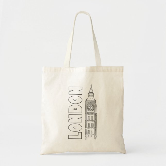 London - Big Ben Tote Bag Tragetasche (Vorne)