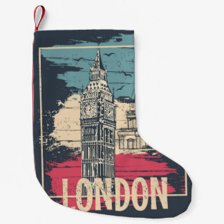 London Big Ben: Typografie Poster Kleiner Weihnachtsstrumpf