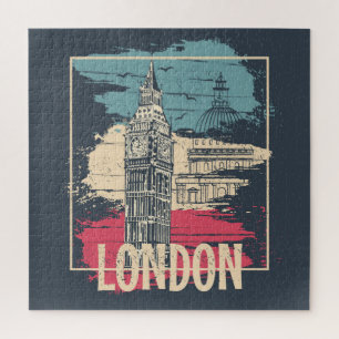 London Big Ben: Typografisches Poster Puzzle