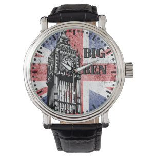 London Big Ben Union Jack Armbanduhr