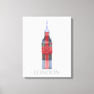 London Big Ben Union Jack Leinwanddruck