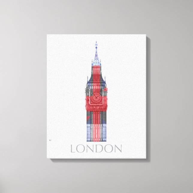 London Big Ben Union Jack Leinwanddruck (Vorderseite)