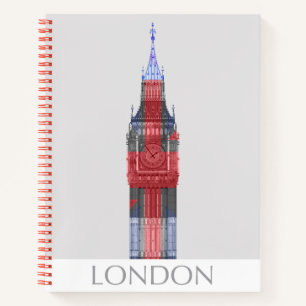 London Big Ben Union Jack Notizbuch