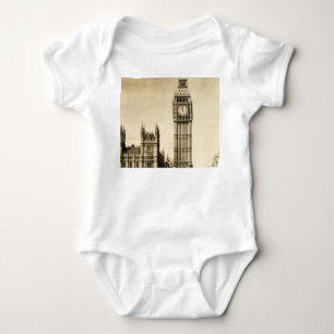 London Big Ben: Vintage Sicht Baby Strampler