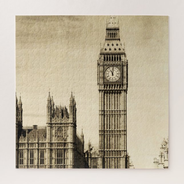 London Big Ben: Vintage Sicht Puzzle (Vertikal)