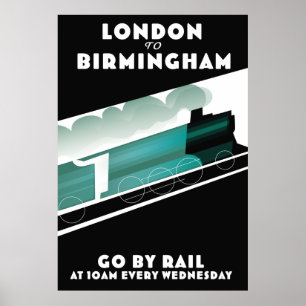 London bis Birmingham Train poser Poster
