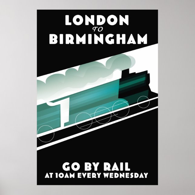 London bis Birmingham Train poser Poster (Vorne)
