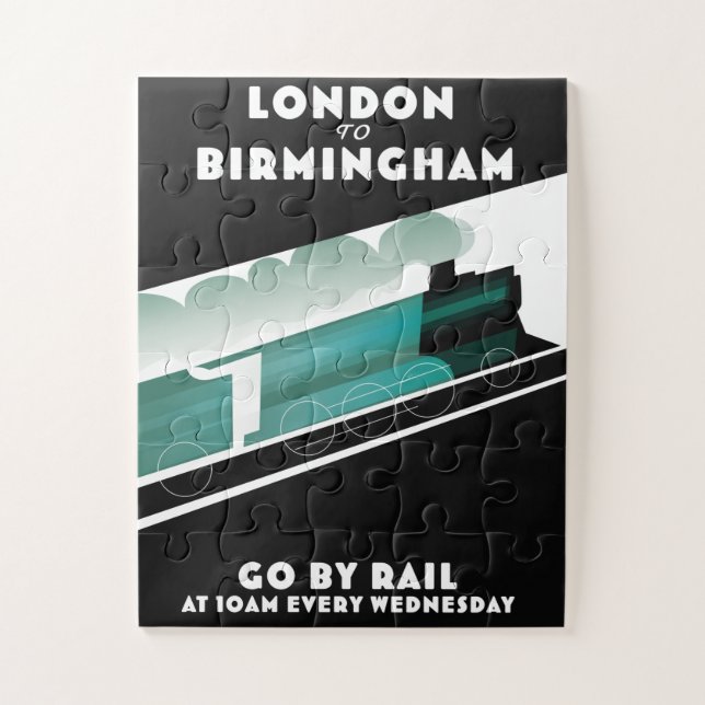 London bis Birmingham Train poser Puzzle (Vertikal)