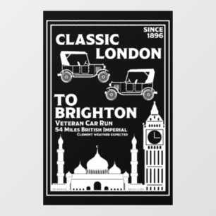 London bis Brighton Veteran Car Run Fensteraufkleber