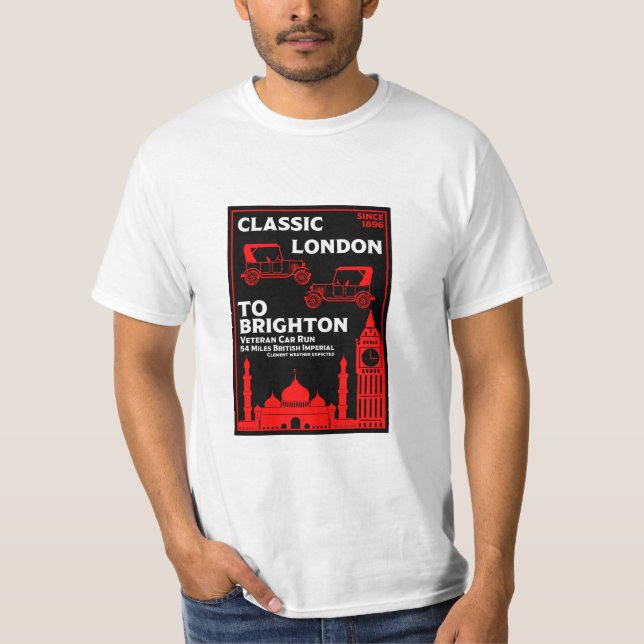 London bis Brighton Veteran Car Run T-Shirt (Vorderseite)