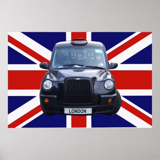 London Black Taxi Cab Poster (Vorne)