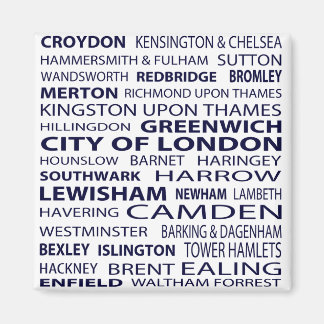 London Boroughs Magnet (weiß)