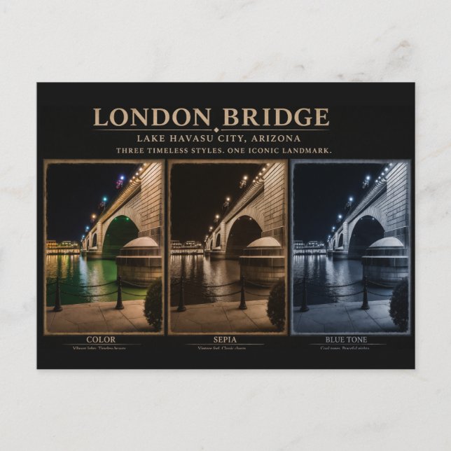 London Bridge 3 Foto Postkarte (Vorderseite)