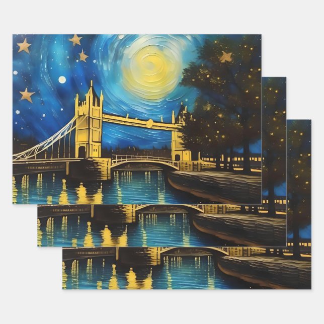 London Bridge Acrylic Art Geschenkpapier Set (Set)