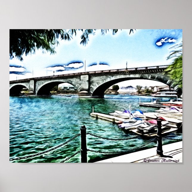 London Bridge am Lake Havasu City, Arizona Poster (Vorne)