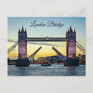 London Bridge bei Sunset Postcard Keepake Postkarte