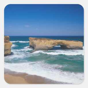 London Bridge, Great Ocean Road, Victoria Quadratischer Aufkleber