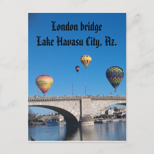London Bridge, Lake Havasu, Az. Postkarte (Vorderseite)