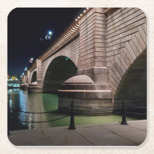 London Bridge, Lake Havasu, Az. Rechteckiger Pappuntersetzer