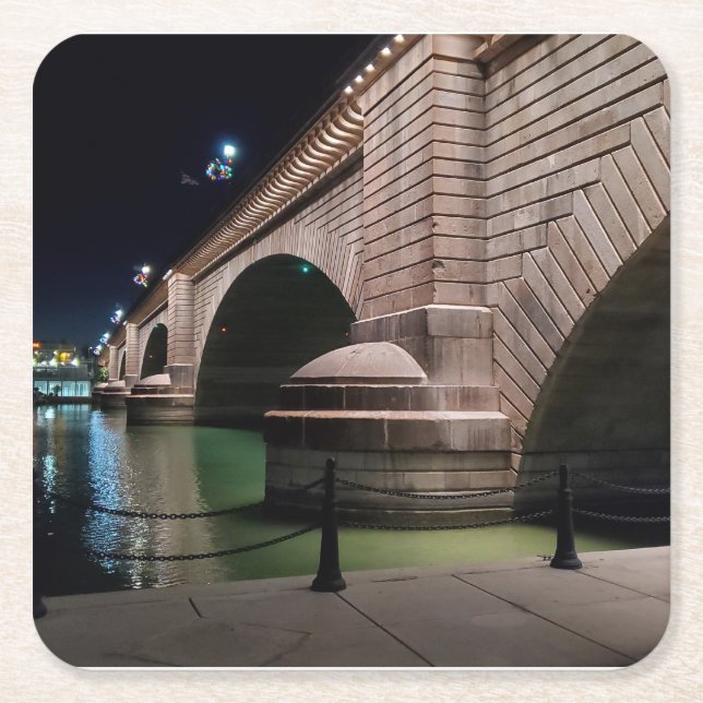 London Bridge, Lake Havasu, Az. Rechteckiger Pappuntersetzer (Vorderseite)