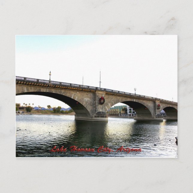 London Bridge Lake Havasu City, Arizona Postkarte (Vorderseite)