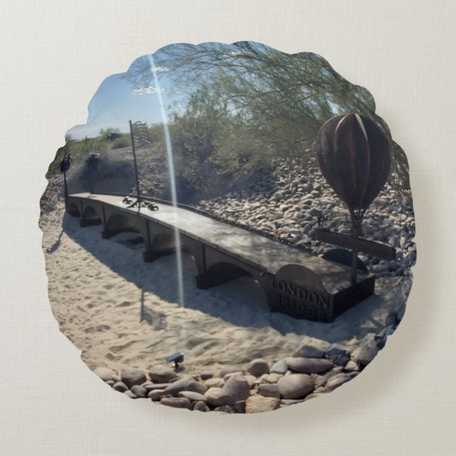 London Bridge/London Bridge - Replik Rundes Kissen (Vorderseite)