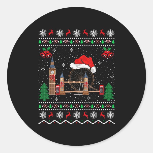 London Bridge Lover Matching Ugly London Bridge Ch Runder Aufkleber (Vorderseite)