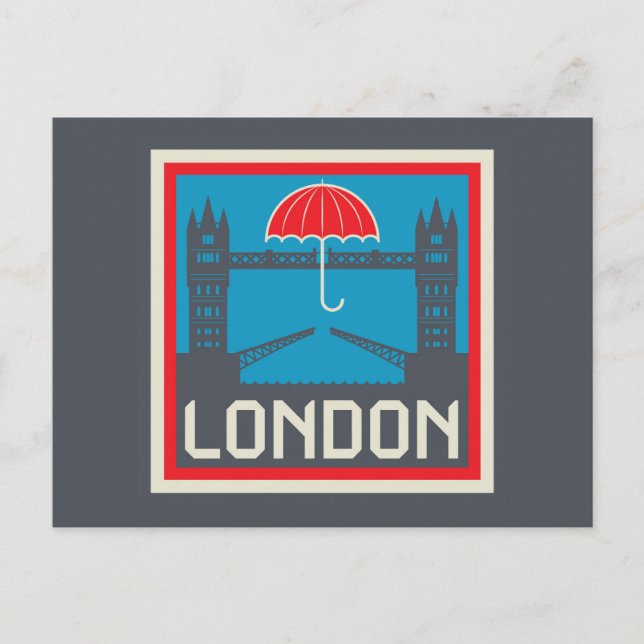 London Bridge mit Umbrella Postkarte (Vorderseite)